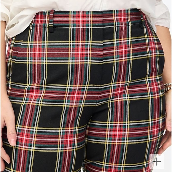 J. CREW Kallie Stewart Tartan Plaid Pant Christmas Holiday Size 8 NEW - Picture 6 of 11